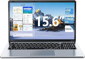 Laptop Computer 15.6 Inch, 11 Home Laptops with 4GB RAM 128GB SSD, Celeron Processor Notebook, BT4.2.0, HDMI, 7000mah, WiFi, UHD Graphics 600, Type-C, 2.4/5G WiFi